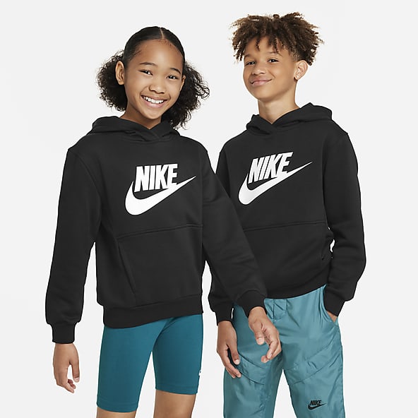 Boys Black Hoodies Pullovers. Nike